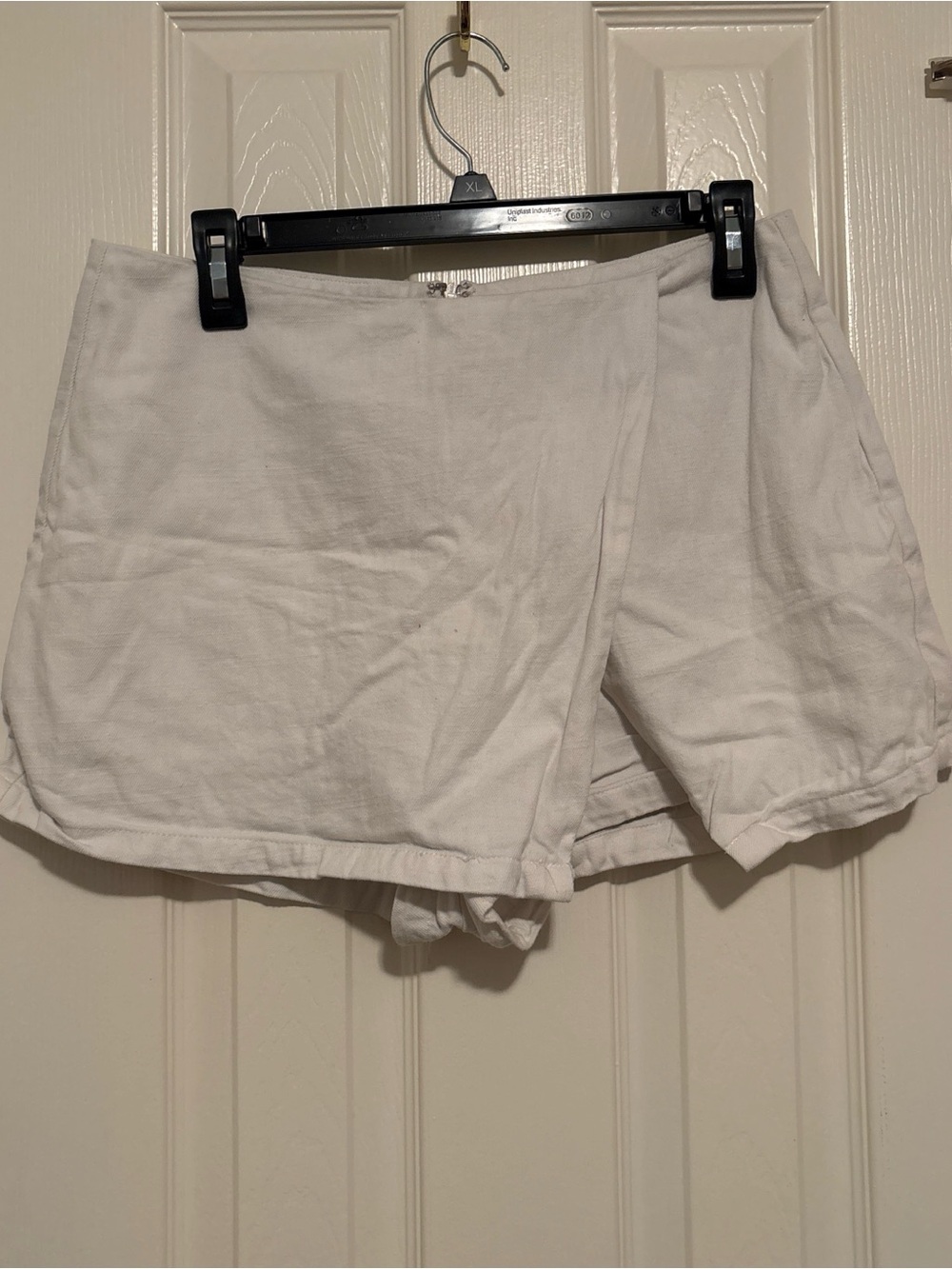 SHEIN White Wrap-Front Skort Shorts